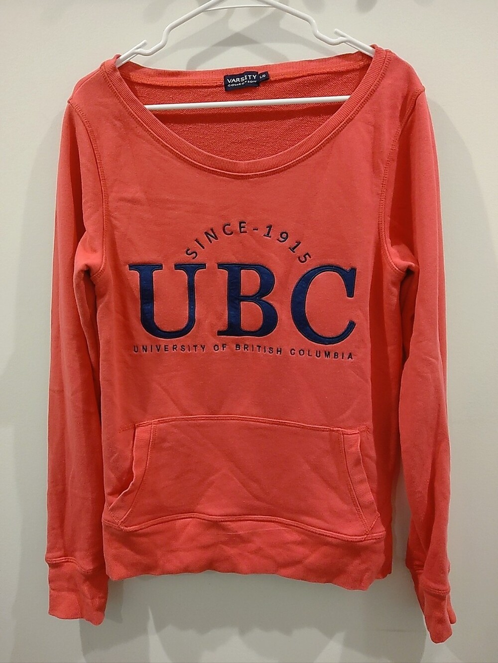 Varsity Coral UBC Pullover Sweatshirt